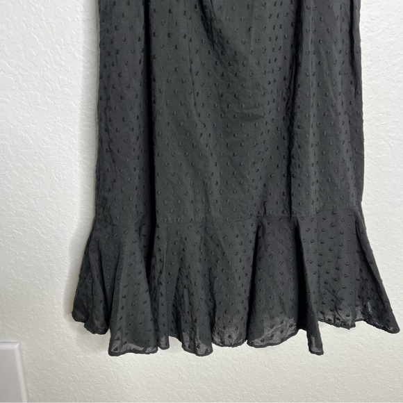 J. Crew Dress Women Size 2 Midi Black Eyelet Sleeveless Ruffled Lined AA - Picture 10 of 10